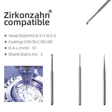 Fresa CadCam dental Zirkonzahn de 3 mm